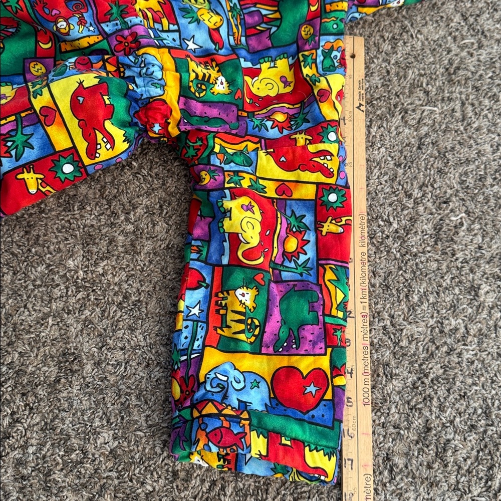 Vintage Quilted Kids Colourful Jacket With Animals - Picture 9 of 9